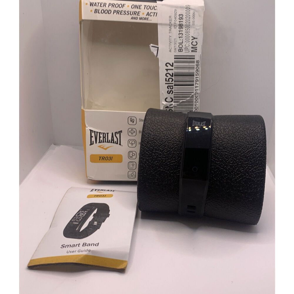 Everlast TR031 Unisex Black Silicone Blood Pressure & HR Activity Tracker QU74